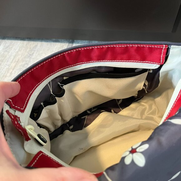 Sherpani Milli Nylon Crossbody Bag Mini-Messenger, Red and Black - Picture 7 of 12